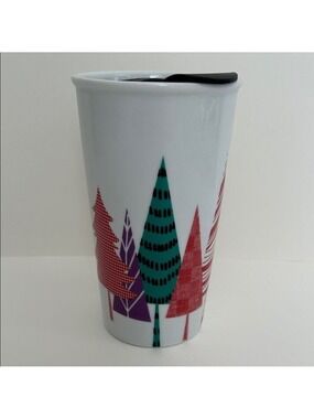 Starbucks 2017 Ceramic Holiday Travel Mug with Lid